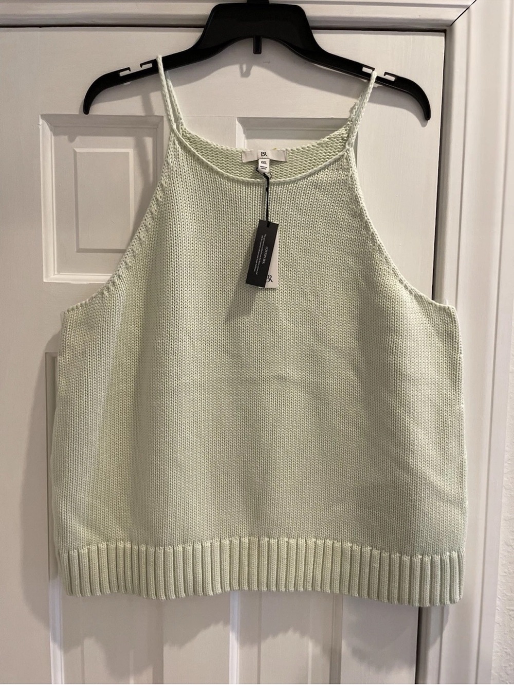 BR halter knit sweater. Mint green. XXL.NWT. Cotton Silk. NWT.